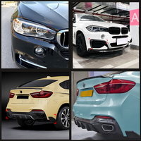 Nuevo Kit de Carrocería ABS para BMW X6 F16 M Sport 2015-2019, Alerón Delantero, Alerón Trasero, Difusor, Parachoques, Instalación con Pernos, 1 Año de Garantía FEIXIAN