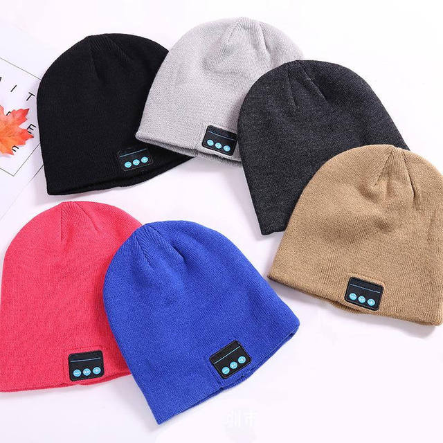 TX9250 Wholesale Winter Warm Knit Cap Portable Sports Speaker Headset Knitted Hat Beanie Wireless Music Earphones Beanies Hats
