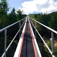 Peralatan Industri Mesin Konveyor Belt Pemandangan Indah Magic Carpet di Puncak Bukit Norte Scenic Magic Carpet