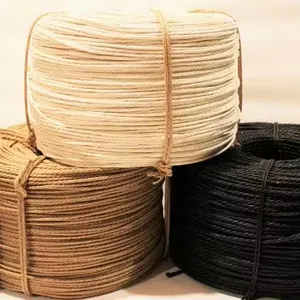 Rouleau de corde torsadée forte à 3 plis de 4mm pour le tissage Corde en papier kraft Cordon en papier danois pour le tricotage