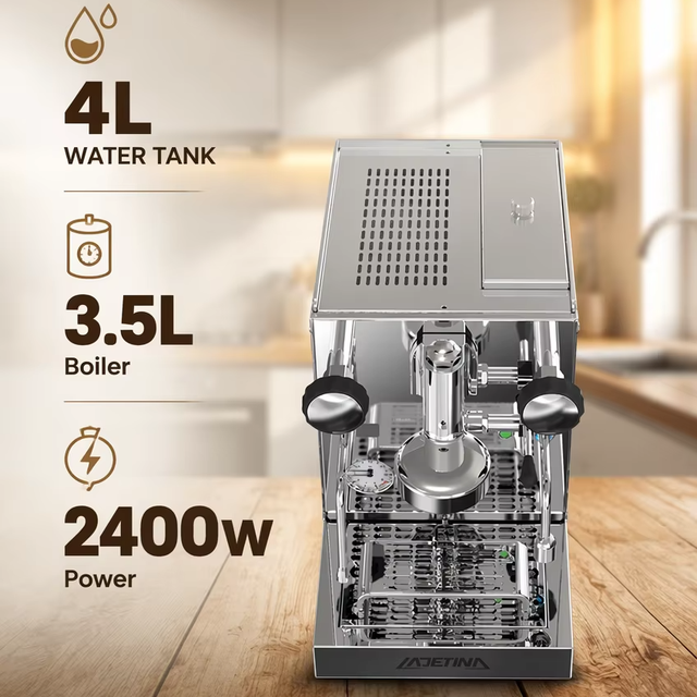 Monster Water Tank Single Group Espresso Machine Professional with E61 Brewing Head Stainless Steel Boiler