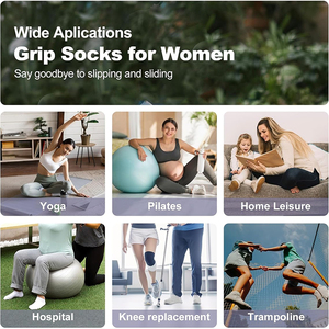 कस्टम ब्रांड लोगो हॉट सेल खेल योग सुंदर पशु पैटर्न पकड़ टखने के गैर-स्लिप पाइलेट्स नृत्य के लिए मोजे - Product Image 6