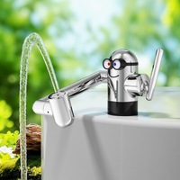 Robinet de lavabo en laiton chromé, mitigeur eau chaude et froide, anti-éclaboussures, économie d'eau, pliable, durable, robinets de salle de bain