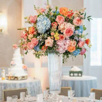 Künstliche Seidenrosen und Gemischte Blumenkugel-Arrangements für Hochzeiten und Muttertag Hintergrund-Dekoration Tischdekoration Blumendekoration
