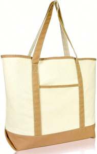 Sac fourre-tout en toile personnalisé avec logo écologique, coloré, avec poches, pour femmes - Product Image 5