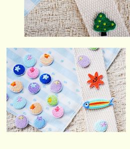 Iron-on Mini Embroidery Cute cat Fish Flower <b>Tree</b> <b>Face</b> Colorful Blueberry Patch for DIY Bag Luggage Straps Decoration - Product Image 6