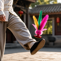 Volant de badminton chinois traditionnel Jianzi de qualité supérieure, jouet sportif pour le jeu au pied, équipement d'entraînement durable pour le fitness en extérieur