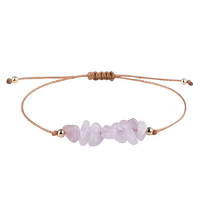 Nuevo diseño estilo bohemio Ojo de Tigre amatista playa pulsera creativa asimétrica grava piedra cruda moda pulsera trenzada - Product Image 6
