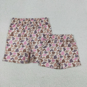 Pantaloncini casual mimetici rosa marrone coordinati <span class=keywords><strong>padre</strong></span> e figlio con elastico <span class=keywords><strong>in</strong></span> vita e tasche - Product Image 6