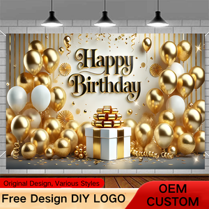 لافتة عيد ميلاد سعيد ذهبية لامعة 70.8x43.3In ذهبية للشامبانيا هدية عيد ميلاد قماش خلفية للديكور لافتة الحفلات - Product Image 3