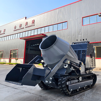 Camion malaxeur à béton sur chenilles mini haute efficacité et à faible consommation d'énergie, type compact
