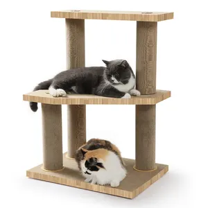 Latest Design Corrugated Paper Cat Tree Sustainable Cat Jumping Platform For Multiple Cats To Rest And Play