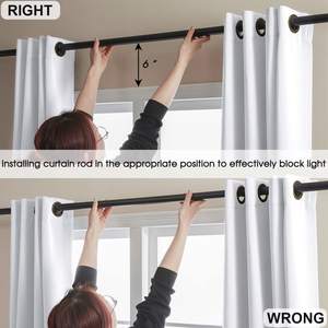 Rideau Blanc Épais 100% Occultant Bloquant Totalement la Lumière avec Œillets Thermiques Isolants pour Salon et Chambre - Product Image 2