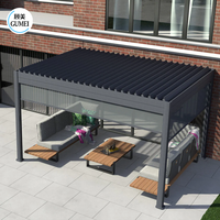 Gazebo d'hiver motorisé avec pergola moderne en aluminium Prix compétitif Serre-soleil en verre de luxe