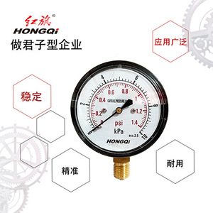 Manomètre à diaphragme HONGQI YE-60 60mm -60KPa à 60KPa, connexion M14*1.5 pour pipeline de gaz naturel - Product Image 1