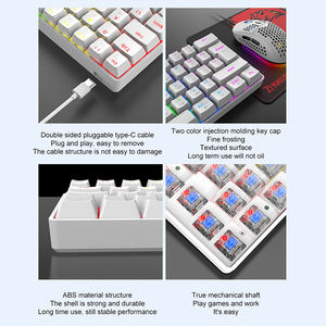 ZIYOU LANG T60 Combo de jeu léger 3 en 1 filaire, <span class=keywords><strong>clavier</strong></span> de jeu 62 touches 60% et ensemble <span class=keywords><strong>souris</strong></span> - Product Image 6