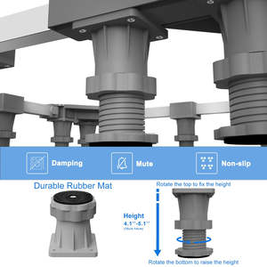 <span class=keywords><strong>Chargement</strong></span> de plus de 350kg Base de machine à laver de haute qualité Base de machine à laver réglable avec support de réfrigérateur élévateur - Product Image 6