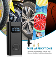 Compresseur d'air numérique sans fil portable rechargeable 12V avec sortie 5V 1-140 PSI pour pneus de voiture et de vélo