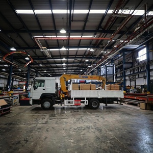 Hot bán sinotruk HOWO 4x2 ổ đĩa 290hp bên tường xe tải chở hàng với 3t 5t Kính thiên văn bùng nổ cần cẩu - Product Image 3