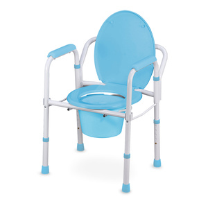 Blue Commode Bucket with Lid Plastic Toilet Container for Steel Commode Chair Bedside Replacement Waste Bucket - Product Image 2