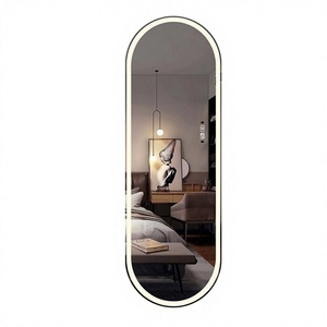 Sophisticated Modern Design 2025 Trending Copper-free Silver <b>Mirror</b> LED Touch Screen Makeup <b>Light</b> Custom-made Size Full <b>Wall</b> - Product Image 1