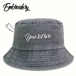 Sombrero de cubo bordado personalizado para mujer, sombrero de verano de algodón ligero para actividades al aire libre, pesca, esquí informal, ciclismo - Product Image 4