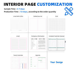 Cubierta de cuero personalizada Cuaderno inteligente de papel cuadriculado de puntos en blanco - Product Image 6