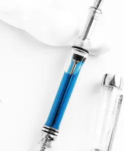 Groothandel Negatieve Druk Plastic Pen Transparante Grote Capaciteit Een Tweede Inkten Vulpen