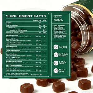 OEM Customized Herbal Private Label Organic 10-in-1 Mix Lion's Mane Reishi Chaga Extract <b>Gummy</b> <b>Candy</b> Supplement Mushroom Gummies - Product Image 2