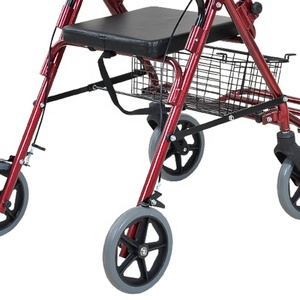 <span class=keywords><strong>Andador</strong></span> de aluminio plegable de <span class=keywords><strong>cuatro</strong></span> <span class=keywords><strong>ruedas</strong></span>, <span class=keywords><strong>andador</strong></span> con <span class=keywords><strong>asiento</strong></span> - Product Image 4