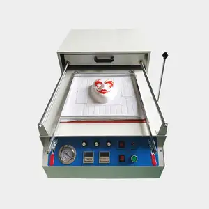 Small Desktop Manual Acrylic Vacuum Forming Machine ABS PP PVC PET Plastic Sheet Machine for 3D Letters Signs Restaurant Use