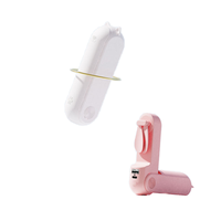 Kipas USB Mini Portabel 3 dalam 1, senter Bank daya dapat diisi ulang, Multifungsi plastik kecepatan ganda untuk penggunaan rumah tangga