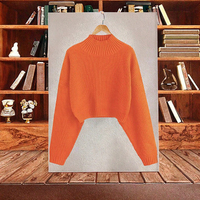 Nouveau Pull Court Femme Automne 2025 à Manches Longues en Crochet Argyle Col V Respirant Anti-Plis Séchage Rapide Blanc