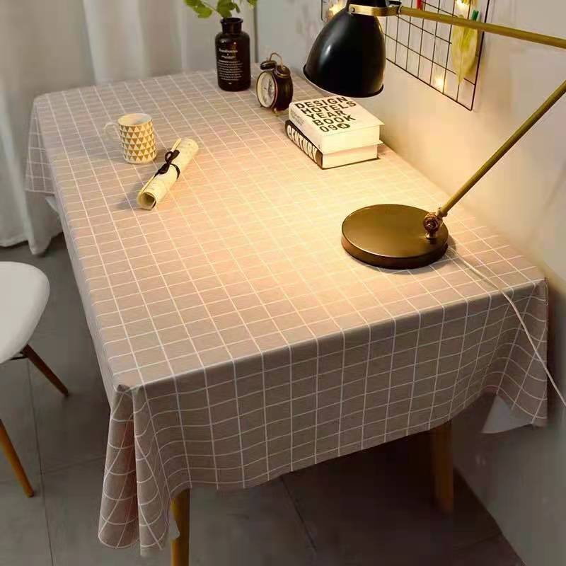 Early bird special offer! New PVC light brown large checkered pattern.