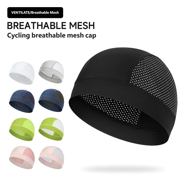 High-Quality Outdoor Sun Protection Breathable Running Beanie Sports Cycling Helmet Liner Hat Quick-Dry Skull Cap