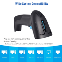 Lector de Códigos QR 2D Inalámbrico Bluetooth YHDAA, Escáner de Códigos de Barras Portátil POS para IOS y Android, Inventario de Almacén