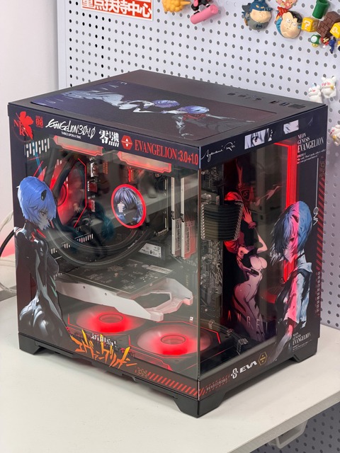 EVA Pink MATXMid Tower Game Customization Metal Micro Desk Casing Tempered Glass PC Computer case Gaming Computer Cases & Towers