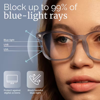 Lunettes anti-lumière bleue unisexes à monture carrée intégrale, motif léopard, monture solide, tendance, vente en gros