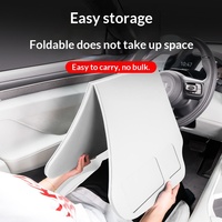 Table de repas pliable en cuir pour siège passager avant de voiture, compatible avec les modèles Zeekr 7X/9X/X/007, modification de bureau mobile