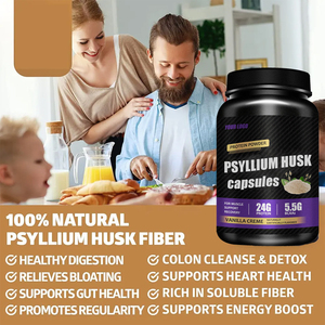 Pó de Fibra de <span class=keywords><strong>Psyllium</strong></span> Orgânico para Saúde Intestinal, Suplemento de Fibra Dietética, Fabricante OEM - Product Image 2