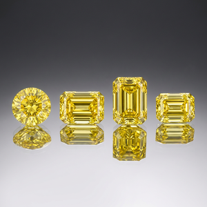 แหวนเพชรแฟนซีสีเหลือง ได้รับการรับรองจาก IGI เพชร CVD สังเคราะห์รูปทรงลูกแพร์ รูปไข่ รูปทรงเรเดียนท์ รูปทรงปรินเซส เพชรแฟนซีทรงต่างๆ เพชร HPHT แบบเม็ดเดี่ยว - Product Image 2