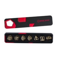 Ensemble de dés métalliques polyédriques de 7 pièces, collectionnables, pour Dungeons & Dragons, avec étui métallique