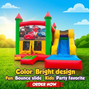 Parc <span class=keywords><strong>d</strong></span>'attractions gonflable pour enfants Nova Fun, combo château gonflable, toboggans, brincolines gonflables - Product Image 1