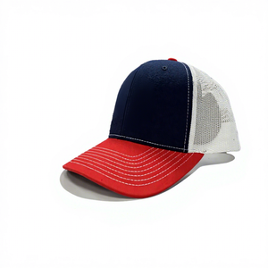 Casquette de camionneur en maille bicolore en polyester et coton, broderie personnalisée avec logo, fabriquée au Vietnam, style hip-hop, cyclisme, décontracté, confortable, sport - Product Image 3