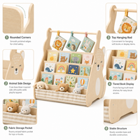 Étagère à livres en bois pour garderie, préscolaire, maternelle, rangement de classe, présentoir de lecture, mobilier de bibliothèque pour l'apprentissage précoce