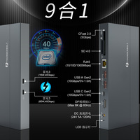 Station d'accueil Thunderbolt 3 Type-C 10+ ports avec extension vidéo 8K et prise en charge des cartes graphiques externes