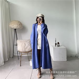 Boutique all'ingrosso 2025 autunno nuova moda con scollo a v temperamento semplice maglia larga maglione lungo da donna - Product Image 6