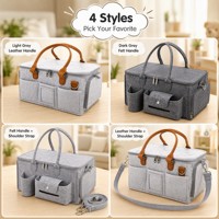 Sac à langer en feutre personnalisé avec logo et poignée couleur, OEM ODM, sac fourre-tout pour maman avec bandoulière pour bébé, crèche, voyage, vente en gros