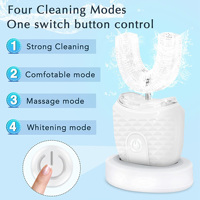 Cepillo de Dientes en Forma de U, Ultrasónico de 360 Grados, Blanqueador, de Silicona, Eléctrico y Automático