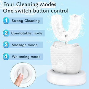 <span class=keywords><strong>Spazzolino</strong></span> <span class=keywords><strong>Elettrico</strong></span> a Forma di U, 360 Gradi, Ultrasuoni, Sbiancante, in Silicone, Automatico - Product Image 3